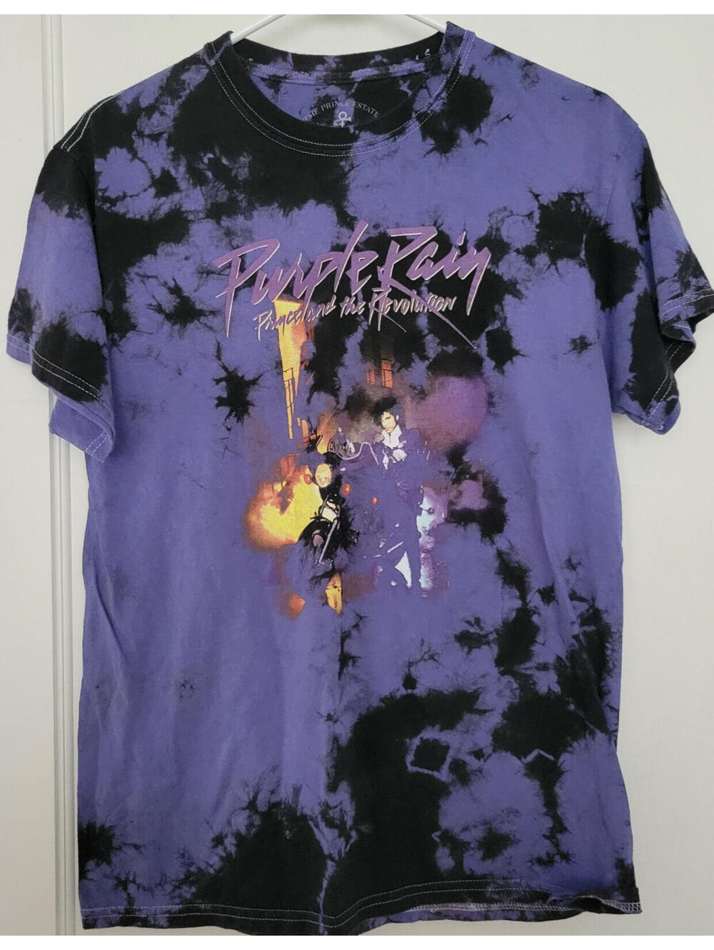 Prince M Banger Purple Rain Tie-Dye Graphic T Short Sleeve Unisex Revolution
